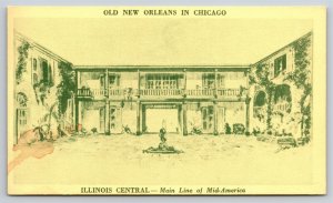 Trains~Chicago Illinois Railroad Fair Old New Orleans Exhibit~Vintage Postcard