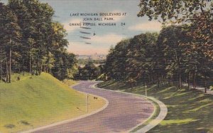 Lake Michigan Boulevard At John Ball Park Grand Rapid Michigan 1948