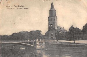 Tuomiokirkko Turku Turkey Church Exterior Vintage Postcard JF685511