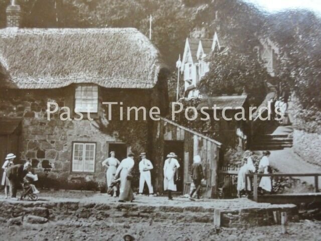 Isle of Wight SHANKLIN BEACH Fishermans Cottage CHINE COTTAGE - Old RP Postcard