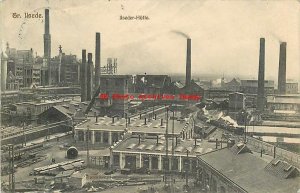 Germany, Ilsede, Ilseder-Hutte Steel Mills Smokestacks, 1911 PM