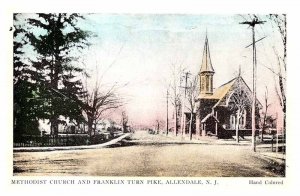 Postcard CHURCH SCENE Allendale New Jersey NJ AP5636