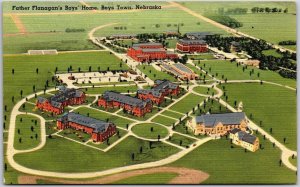 Father Flanagan's Boys' Home Boys Town Nebraska NB Panorama Buildings Postcard