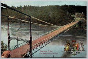Vtg Niagara Falls NY Suspension Bridge Queenston to Lewiston 1910s View Postcard