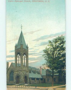 Divided-back CHURCH SCENE Herkimer New York NY AD1935