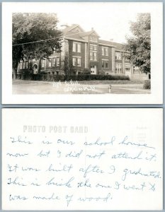 OSKALOOSA KS HIGH SCHOOL VINTAGE REAL PHOTO POSTCARD RPPC