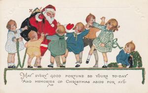 Happy Children with Santa Claus - Christmas Greetings - DB