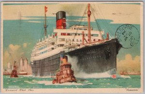 Cunard White Star Samaria Ocean Liner Postcard Kenneth Shoesmith Art 1938 H83