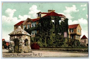 1909 Greenes Inn Hotel Exterior Building Narragansett Pier Rhode Island Postcard 