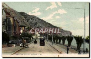 Menton - Vue Garavan - automotive - Old Postcard