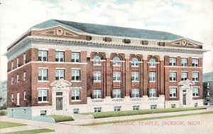 MI, Jackson, Michigan, Masonic Temple Building, 1910 PM, Callahan Pub