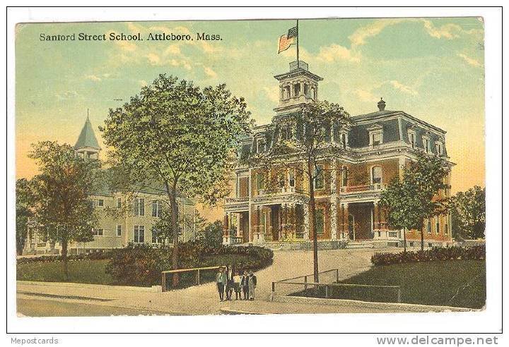 Sanford Street School, Attleboro, Massachusetts, PU-1914