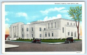 FORT SMITH, Arkansas AR ~ MASONIC TEMPLE c1930s Fraternal Postcard