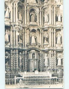old rppc MANY STATUES ON BUILDING Puebla City Mexico HM1471