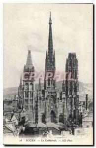 Old Postcard Rouen Cathedral