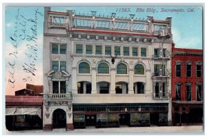 1914 Elks Building Exterior Road Sacramento California Vintage Antique Postcard 