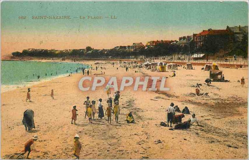 Postcard Old Saint Nazaire Beach