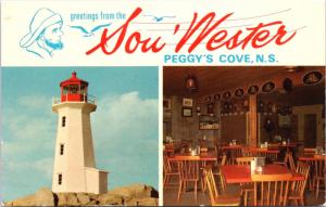 Sou'Wester Restaurant Peggy's Cove NS Nova Scotia Unused Vintage Postcard E29