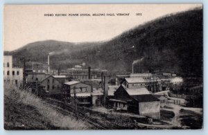 Bellow Falls Vermont VT Postcard Hydro Electric Power System c1910's Antique