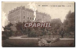 Postcard Old Rennes Lycee for Girls