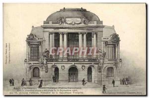 Old Postcard Agen New Municipal Theater