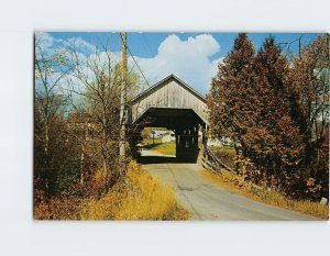 Postcard One of the Five Old Covered Bridges in Lyndon, Vermont