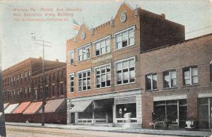 Warren Pennsylvania Salvation Army Bldg Street View Antique Postcard K49745