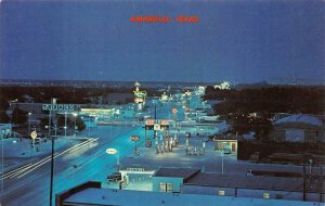 AMARILLO TEXAS HIGHWAYS 60 & 66 ROUTE 66 GAS STATION POSTCARD (c. 1960s)