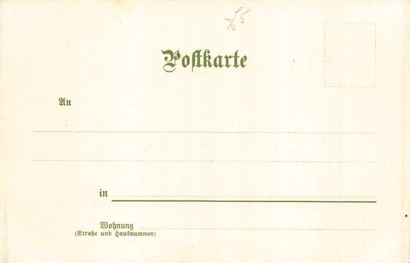 L059 Germany Guards Riflemen Becker signed litho vintage postcard