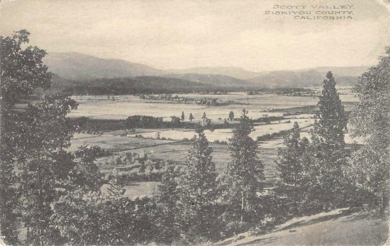 SCOTT VALLEY Siskiyou County, California ca 1930s Vintage Albertype Postcard