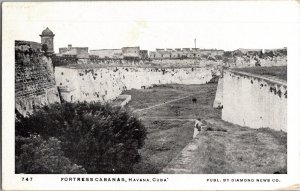 Cuba Havana Fortress Cabanas Vintage Postcard KJ8