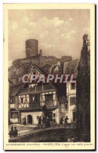 Old Postcard Kaysersberg Haut Rhin Musee d after an old engraving