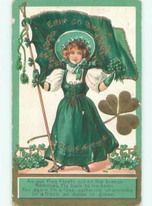 Divided-Back ST. PATRICK'S DAY SCENE Great Postcard W8171