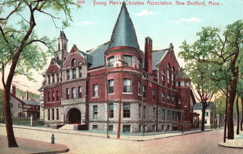 Vintage Postcard 1900's Young Men's Christian Association New Bedford MA SHS& Co