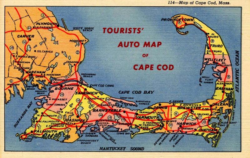 MA - Map of Cape Cod 