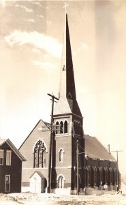 J26/ Leadville Colorado RPPC Postcard c1940s Catholic Church Building 136