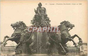 Old Postcard Lyon Fontaine Bartholdi