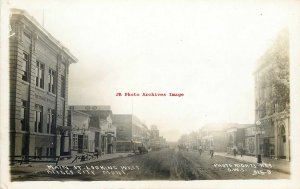 MT, Miles City, Montana, RPPC, Main Street, Looking West, GWS Photo No 315-3