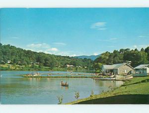 Pre-1980 CANOE BOAT & PAUL KERN YOUTH CENTER BUILDING Lake Junaluska NC t5414