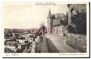 Old Postcard Dreux The ramparts of the castle