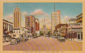 Michigan Lansing Michigan Avenue Looking West Dexter Press