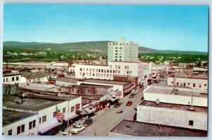 Fairbanks Alaska Postcard Second Avenue Modern Buildings c1960's