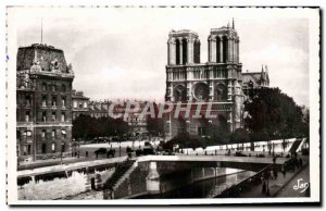Modern Postcard Paris Notre Dame and Little branch of the Seine to the double...