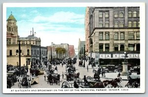 Denver  Colorado  Municipal Parade  Postcard