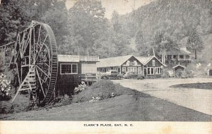 J92/ Gay North Carolina Postcard Linen Clark's Place Mill Store Cottages 382