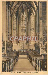 Old Postcard Thann Interior of the Cathedral