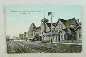 C.1910 Telegraph Ave., Key Route Station, Oakland, Calif. Vintage Postcard P105