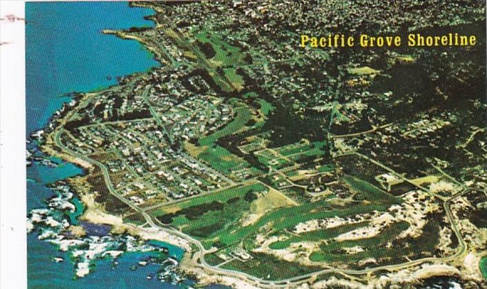 California Pacific Grove Shoreline Aerial View Showing Beach At Lovers Point