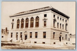 c1910's Post Office Building Sheridan Wyoming WY RPPC Photo Postcard