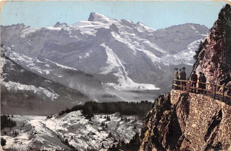 STANSERHORN SWITZERLAND BLICK NACH DEM TITLIS POSTCARD c1909